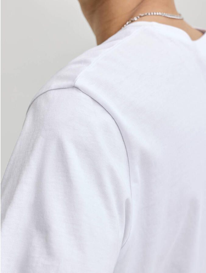 JACK & JONES ESSENTIALS regular fit T-shirt met print wit - Foto 3