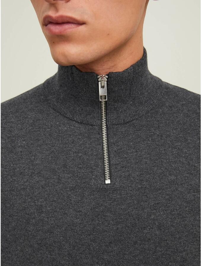 Jack & Jones Gebreide trui EMIL KNIT HALF ZIP met korte ritssluiting in troyer-look - Foto 2