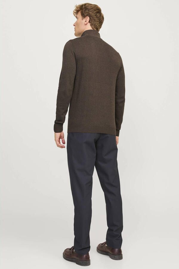 JACK & JONES ESSENTIALS pullover fijn gebreid donkerbruin - Foto 3