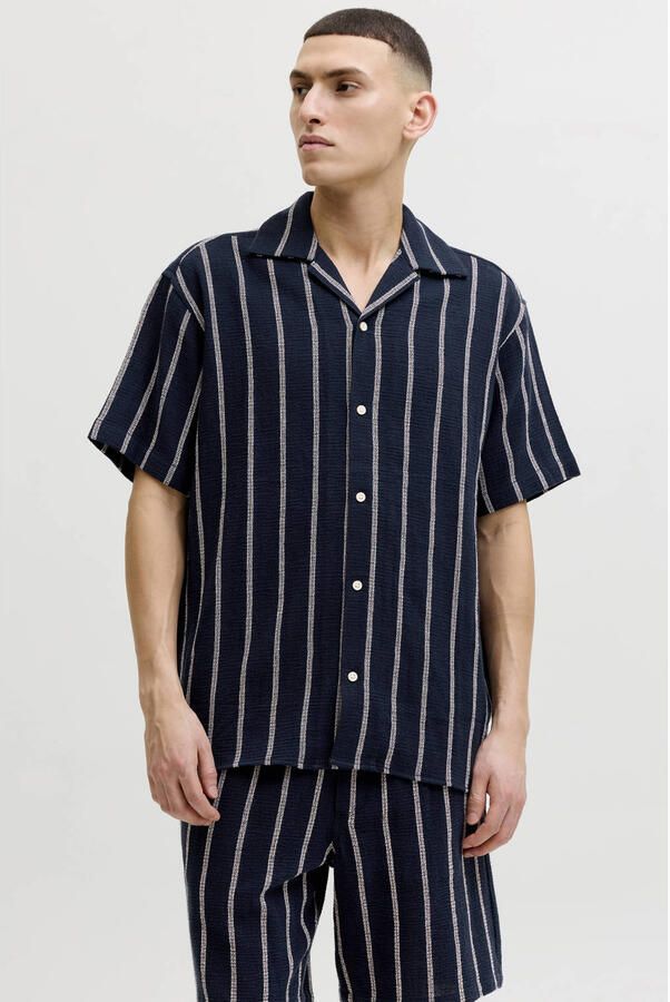 Jack & jones regular fit vrijetijdsoverhemd met structuurpatroon model 'COBA'