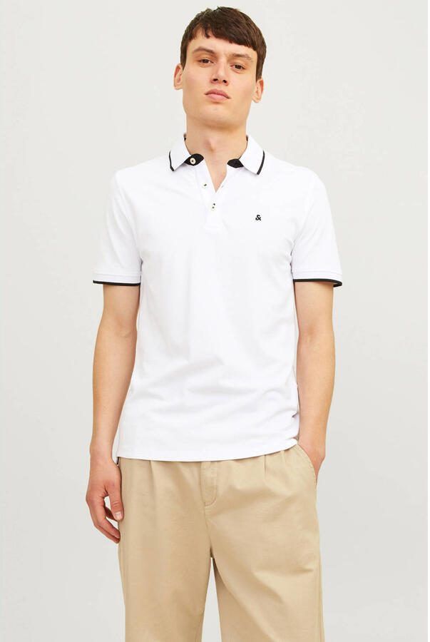 Jack & Jones Poloshirt JJEPAULOS in duopack met logoborduring en comfort effen met kleuraccent modieus smal katoen polokraag (2-delig Set van 2) - Foto 2