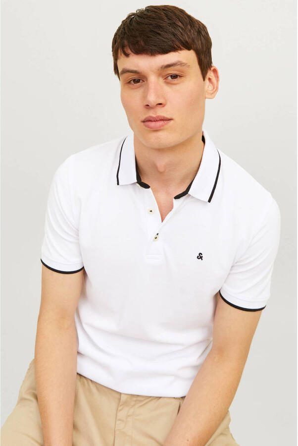 Jack & Jones Poloshirt JJEPAULOS in duopack met logoborduring en comfort effen met kleuraccent modieus smal katoen polokraag (2-delig Set van 2) - Foto 3
