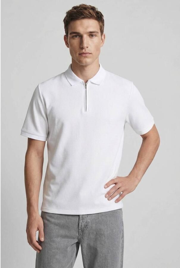 Jack & jones regular fit poloshirt met ritssluiting model 'AUSTIN'