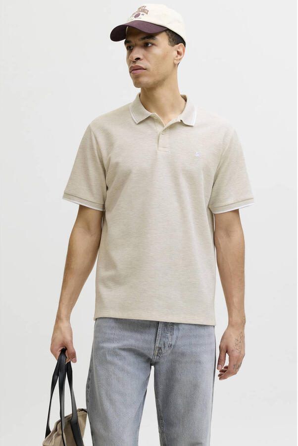 Jack & jones Slim Fit poloshirt met labelstitching model 'AUSTIN'