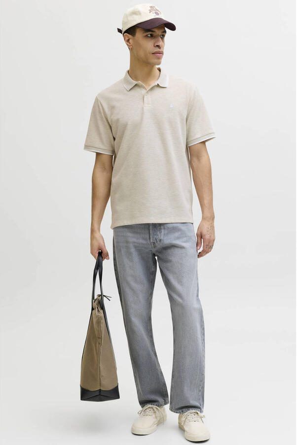 Jack & jones Slim Fit poloshirt met labelstitching model 'AUSTIN' - Foto 3