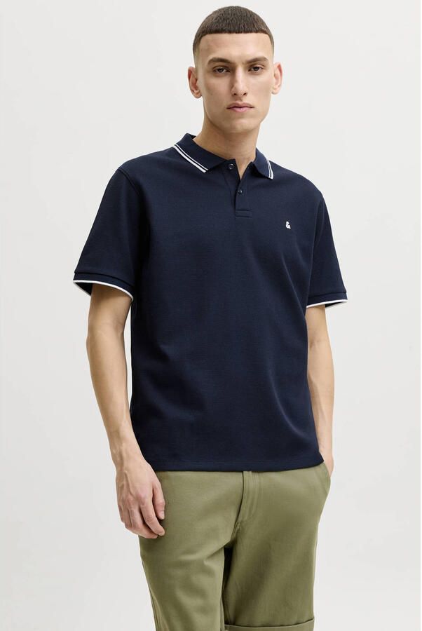 Jack & jones regular fit poloshirt met structuurpatroon model 'AUSTIN'