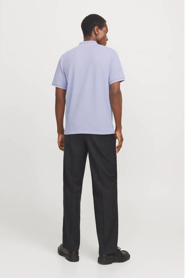 JACK & JONES ESSENTIALS regular polo met textuur lavendel - Foto 2