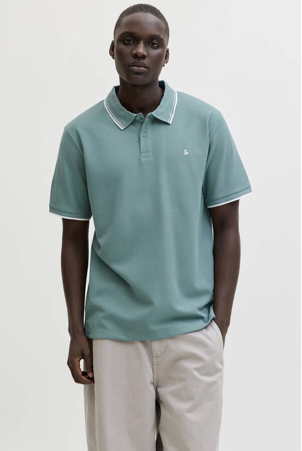 Jack & jones regular fit poloshirt met structuurpatroon model 'AUSTIN'