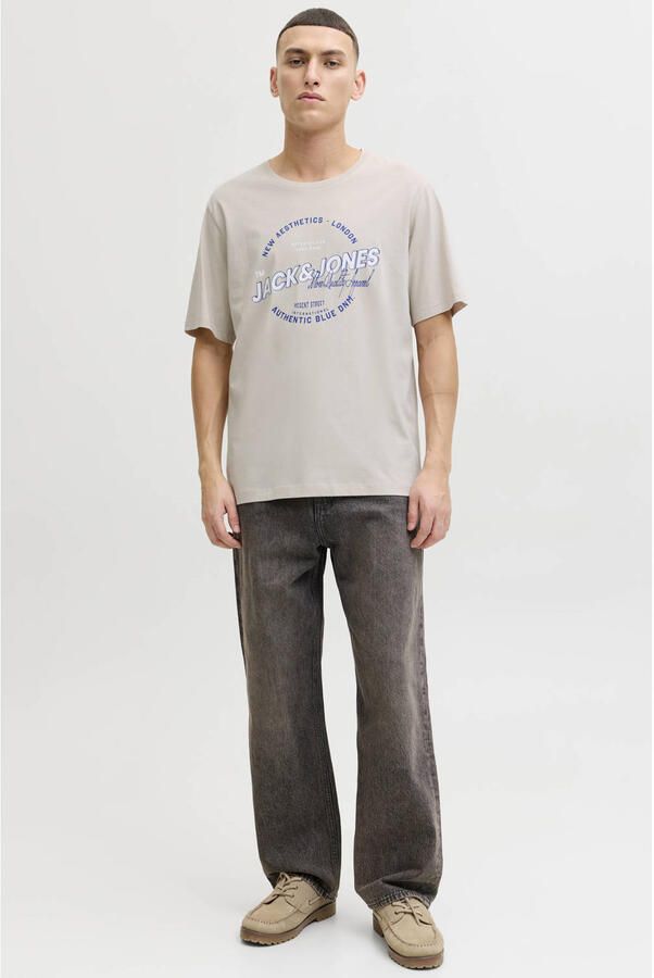 JACK & JONES ESSENTIALS regular T-shirt beige - Foto 3