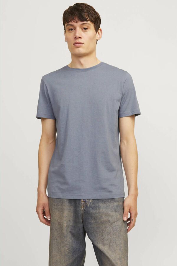 Jack & Jones Shirt met ronde hals JJEORGANIC MELANGE TEE SS O-NECK NOOS