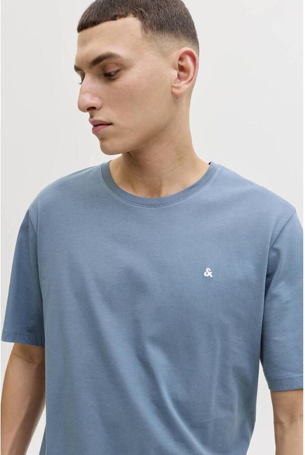 JACK & JONES ESSENTIALS regular T-shirt blauw - Foto 3