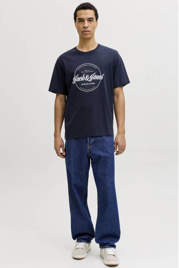 JACK & JONES ESSENTIALS regular T-shirt donkerblauw - Foto 2