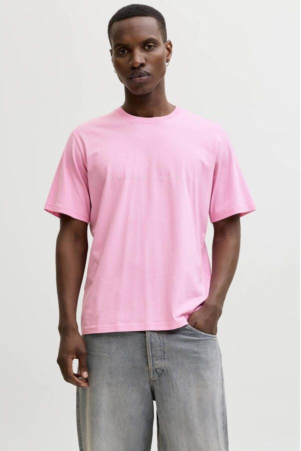 JACK & JONES ESSENTIALS regular T-shirt roze