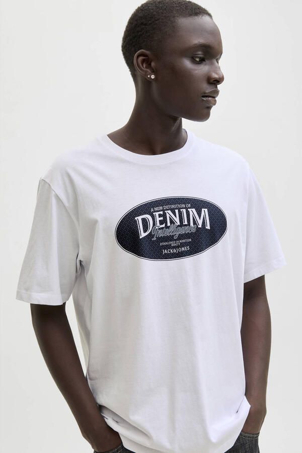 JACK & JONES ESSENTIALS regular T-shirt wit - Foto 3
