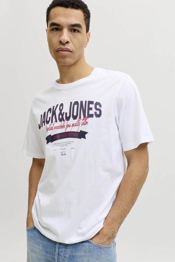 JACK & JONES ESSENTIALS regular T-shirt wit - Foto 3