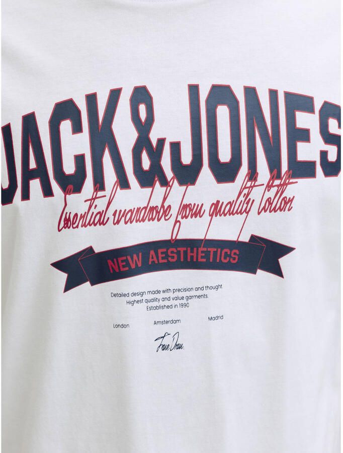 JACK & JONES ESSENTIALS regular T-shirt wit - Foto 2