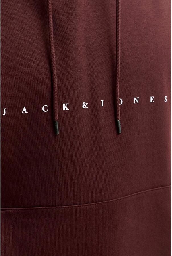 JACK & JONES ESSENTIALS relaxed fit hoodie met logo bitter chocolate - Foto 2