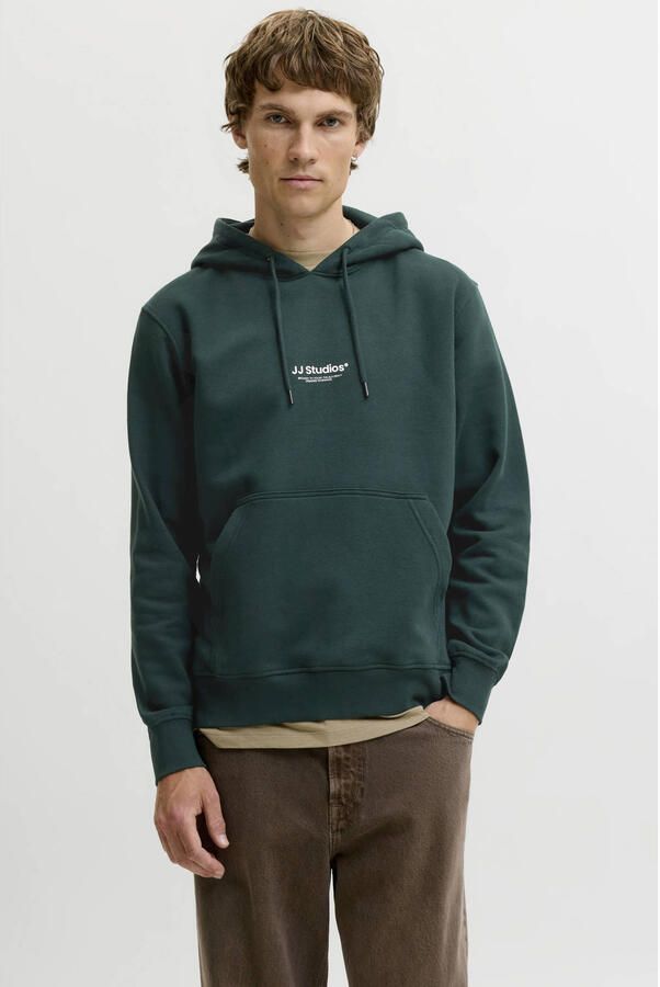 JACK & JONES ESSENTIALS relaxed fit hoodie met print scarab