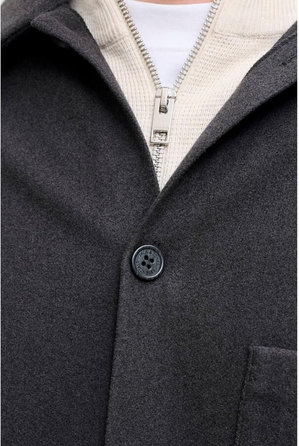 JACK & JONES ESSENTIALS relaxed fit overshirt donkergrijs - Foto 3