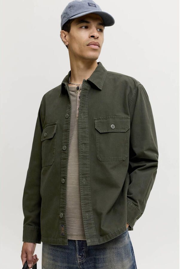 JACK & JONES ESSENTIALS relaxed fit overshirt rosin - Foto 3