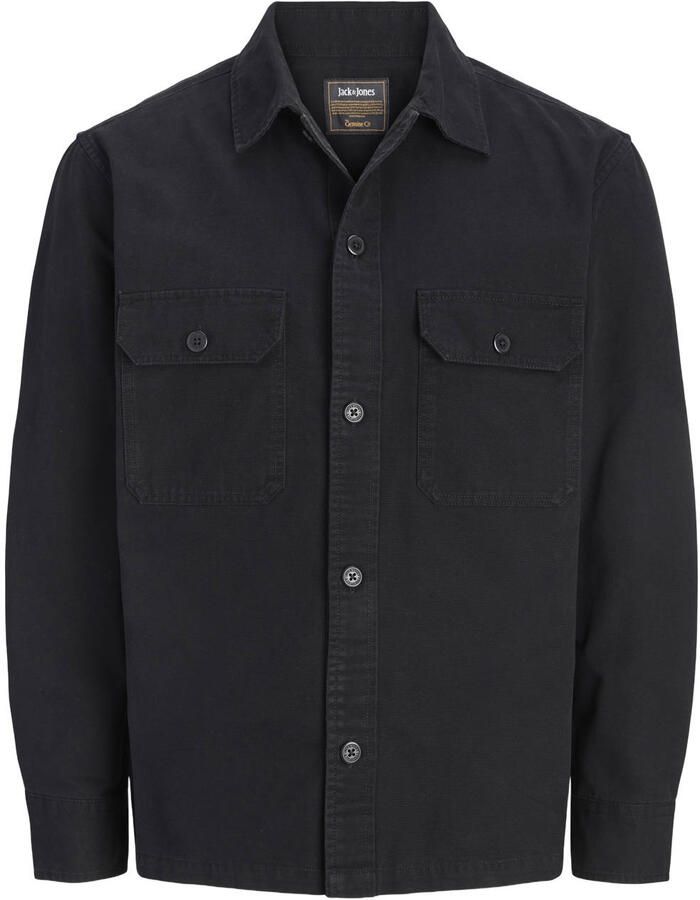 JACK & JONES ESSENTIALS relaxed fit overshirt zwart - Foto 2