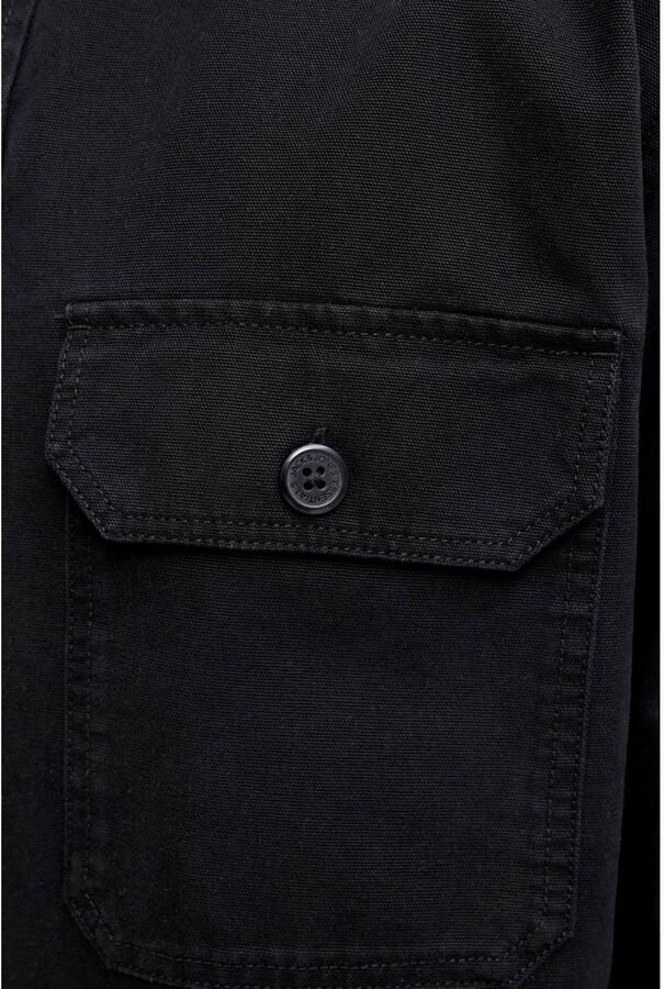 JACK & JONES ESSENTIALS relaxed fit overshirt zwart - Foto 3