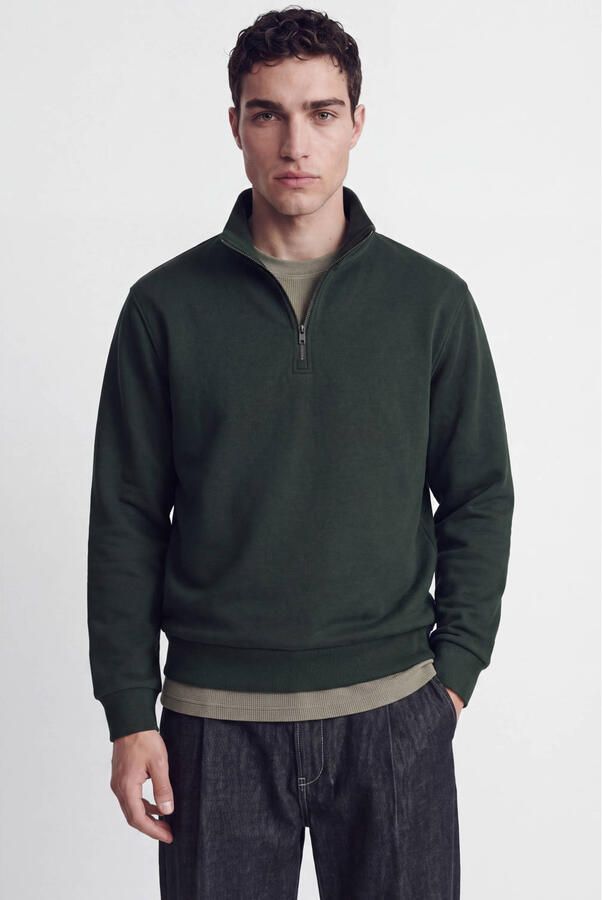 JACK & JONES ESSENTIALS relaxed fit sweater donkergroen