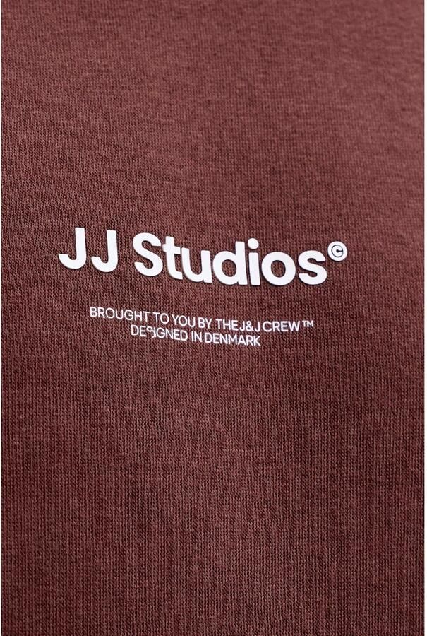 JACK & JONES ESSENTIALS relaxed fit sweater met print bitter chocolate - Foto 2