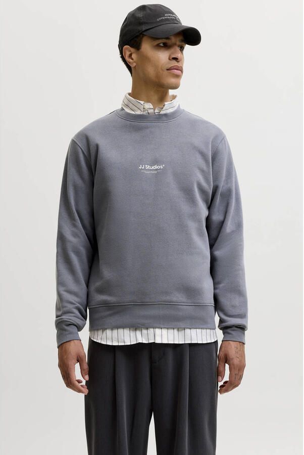 JACK & JONES ESSENTIALS relaxed fit sweater met print turbulence - Foto 3