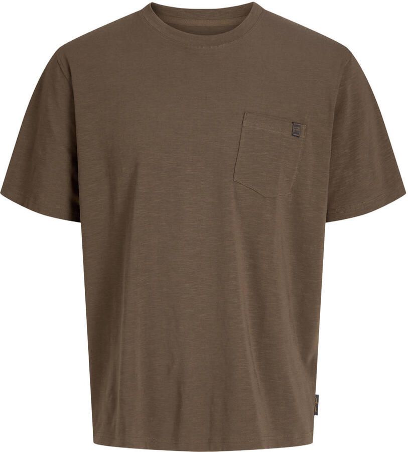 JACK & JONES ESSENTIALS relaxed fit T-shirt bruin