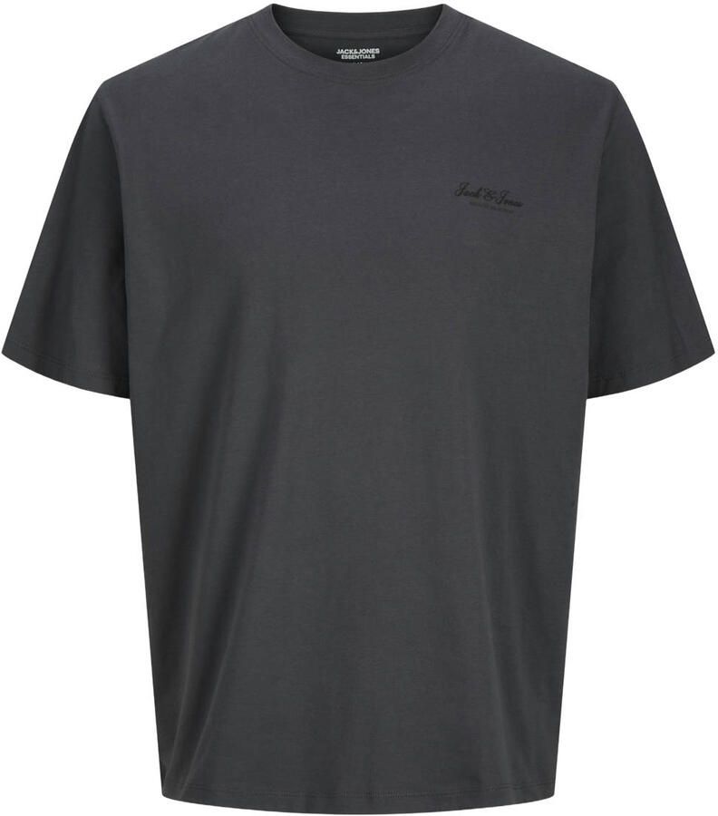 JACK & JONES ESSENTIALS relaxed fit T-shirt met logo grijs