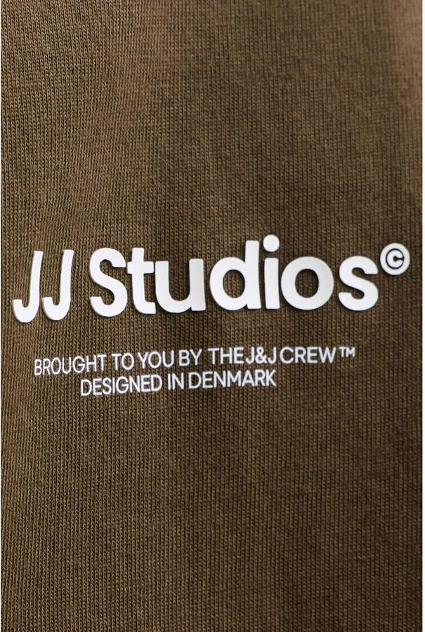 JACK & JONES ESSENTIALS relaxed fit T-shirt met print bruin - Foto 2