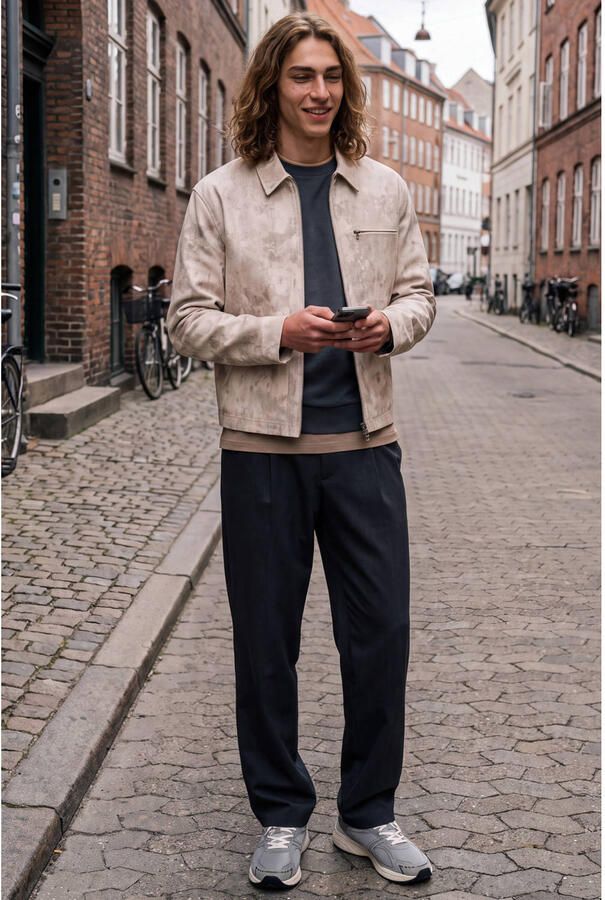 JACK & JONES ESSENTIALS relaxed fit trui grijsblauw - Foto 2