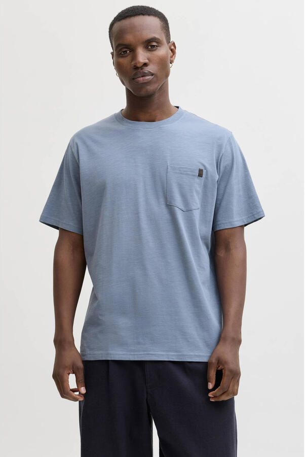 JACK & JONES ESSENTIALS relaxed T-shirt blauw