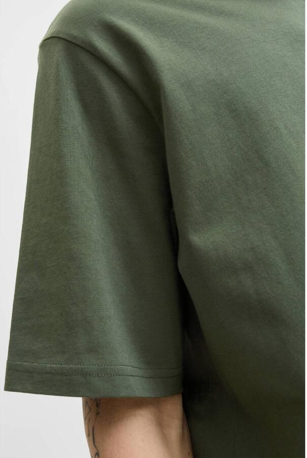 JACK & JONES ESSENTIALS relaxed T-shirt donkergroen - Foto 2
