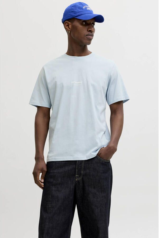 JACK & JONES ESSENTIALS relaxed T-shirt lichtblauw
