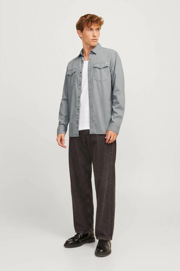 Jack & Jones Jeans overhemd JJESHERIDAN in workwear-stijl met robuuste katoenkwaliteit