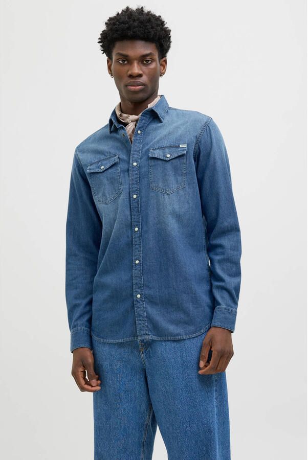 Jack & Jones Jeans overhemd JJESHERIDAN in workwear-stijl met robuuste katoenkwaliteit