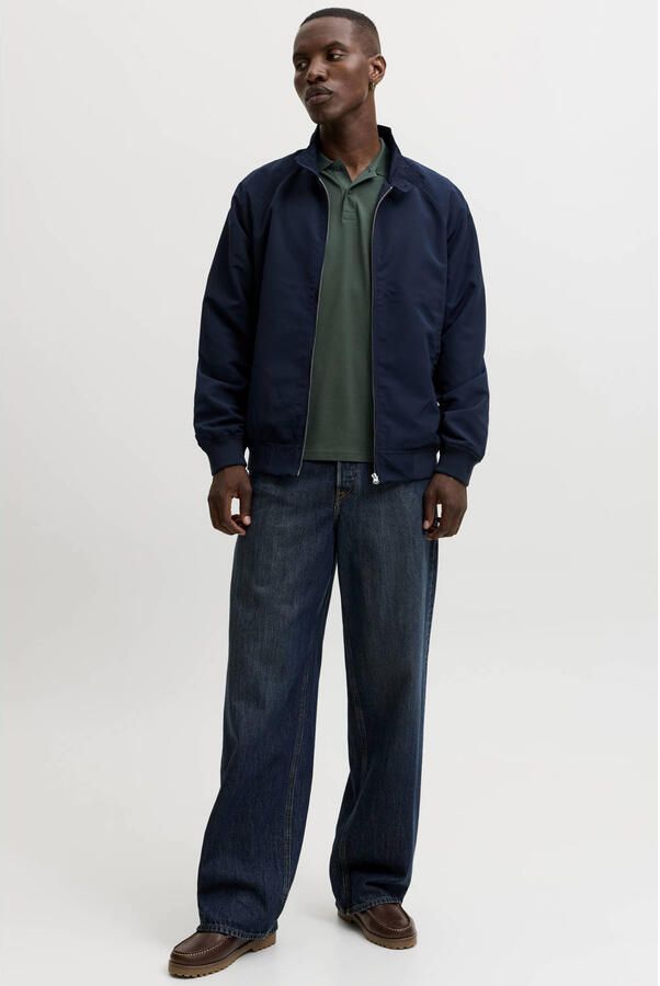 JACK & JONES ESSENTIALS slim fit piqué polo donkergroen - Foto 2