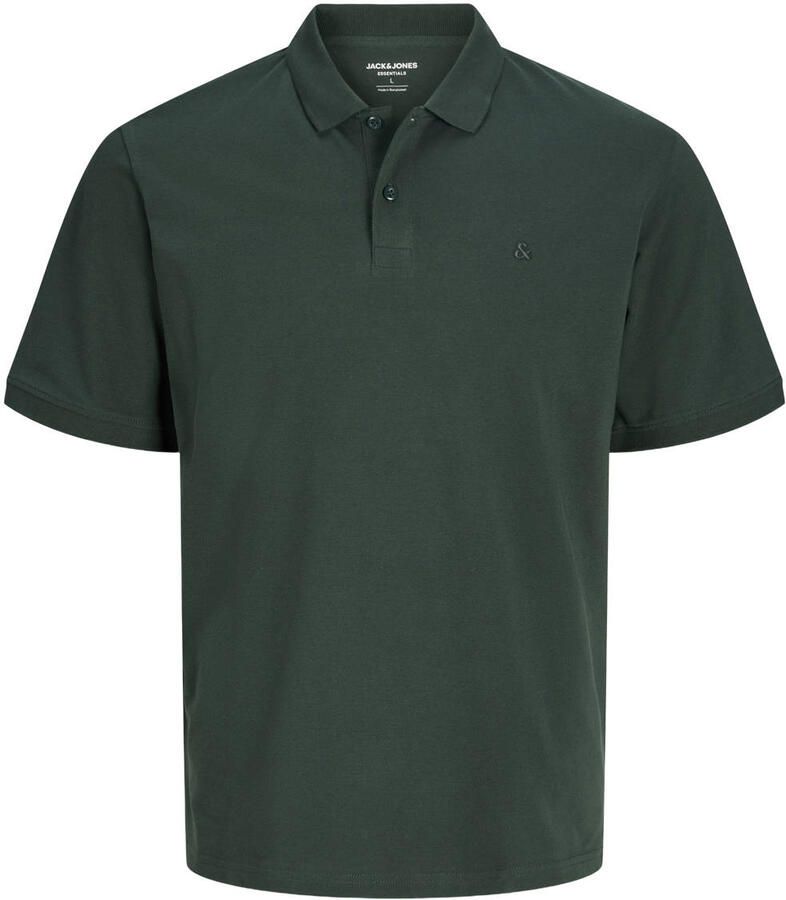 JACK & JONES ESSENTIALS slim fit piqué polo donkergroen - Foto 2