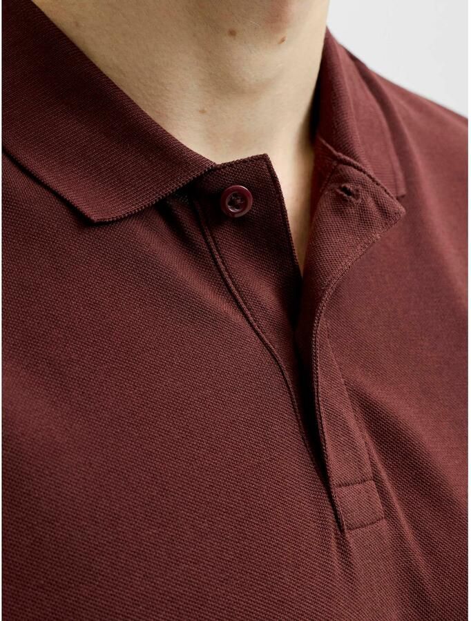 JACK & JONES ESSENTIALS slim fit piqué polo roodbruin - Foto 2