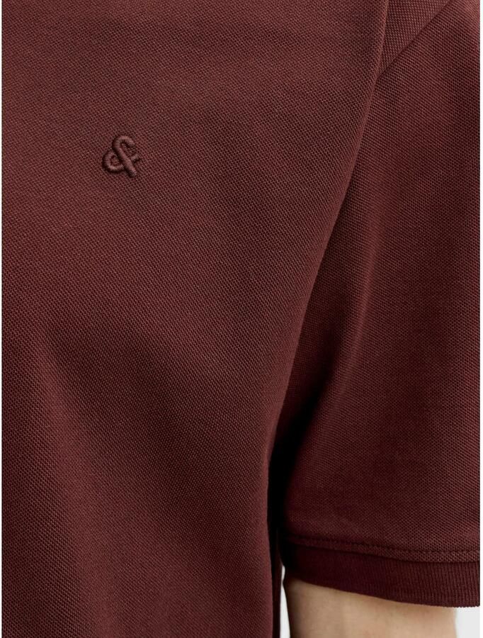 JACK & JONES ESSENTIALS slim fit piqué polo roodbruin - Foto 3