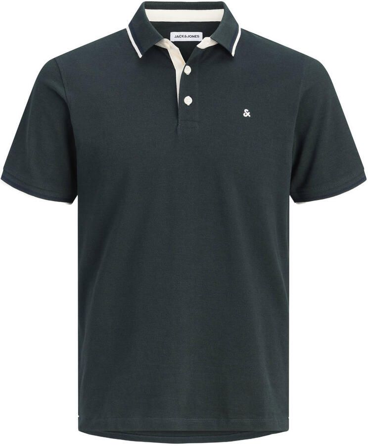 JACK & JONES ESSENTIALS slim fit polo donkergroen