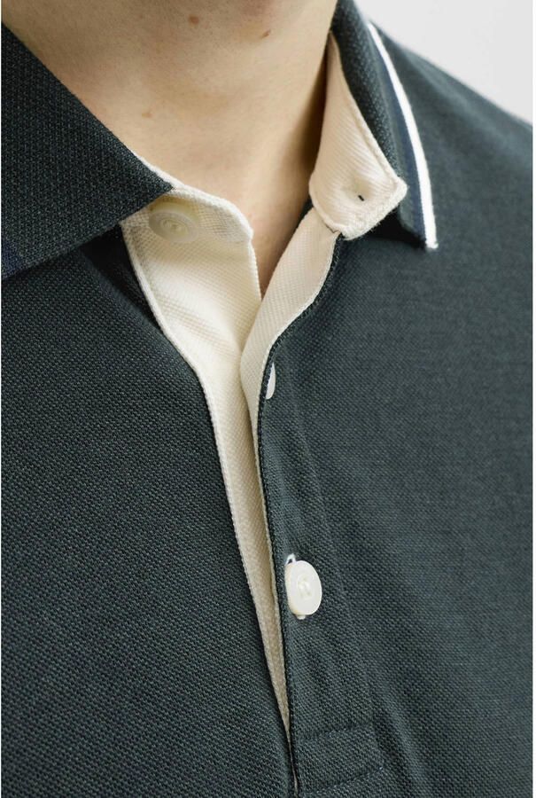 JACK & JONES ESSENTIALS slim fit polo donkergroen - Foto 3