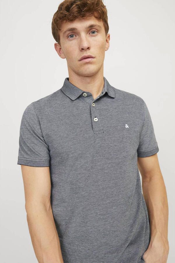 Jack & jones Regular fit poloshirt met labelstitching model 'PAULOS'