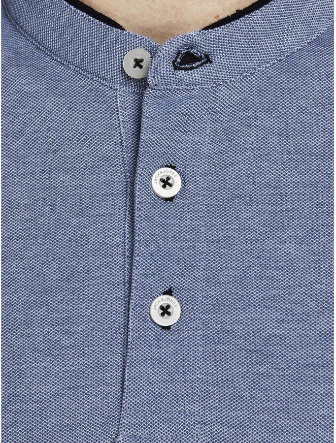 Jack & Jones Shirt met korte mouwen PAULOS MAO POLO met contrasterende rand aan de smalle opstaande kraag en aan de mouwzoom