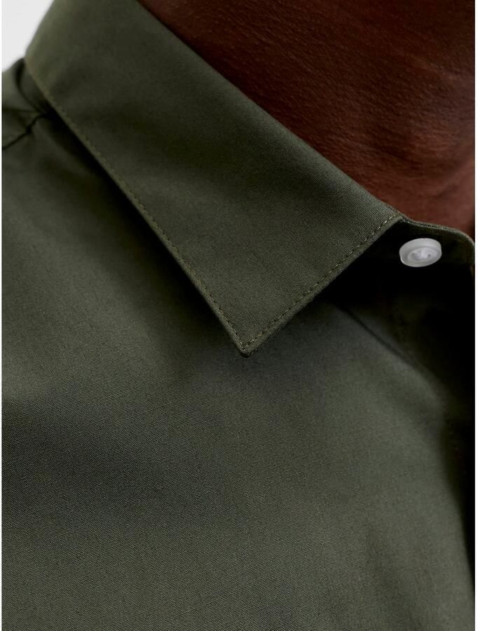 JACK & JONES ESSENTIALS slim fit zakelijk overhemd donkergroen - Foto 2