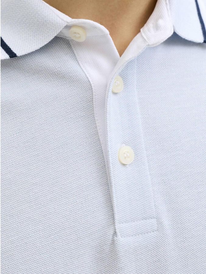 JACK & JONES ESSENTIALS slim polo lichtblauw - Foto 2