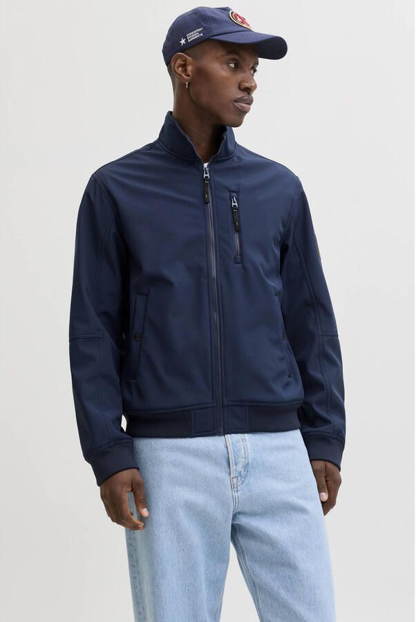 Jack & jones Regular fit bomberjack met opstaande kraag model 'Parker'