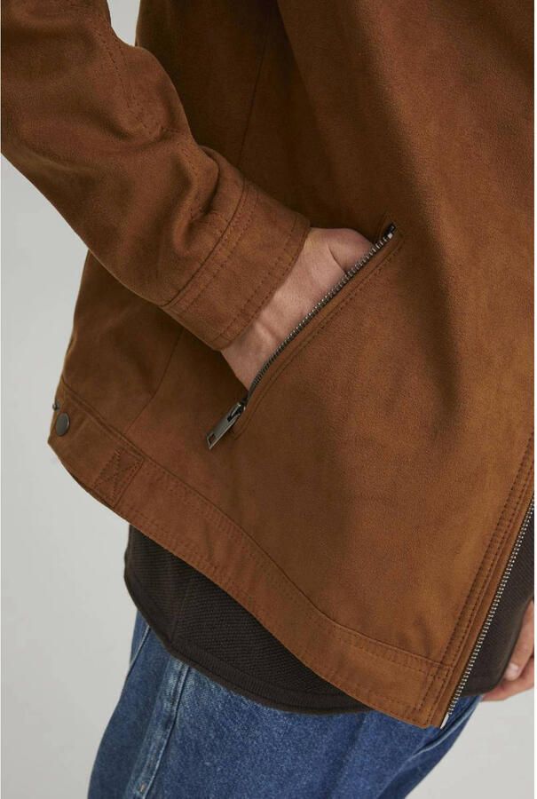 Jack & Jones Imitatieleren jack JJEROCKY in kunstlederen look met zakken met ritssluiting - Foto 2